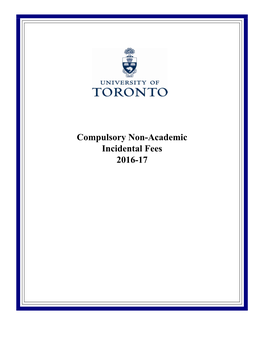 2016-17 Compulsory Non-Academic Incidental Fees Report