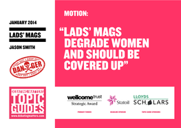 “Lads' Mags Degrade Women and Should Be Covered
