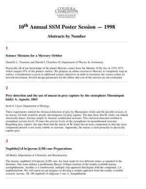 1998 SSM Poster Session