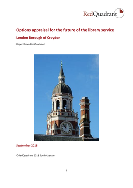 Options Appraisal for the Future of the Library Service London Borough of Croydon