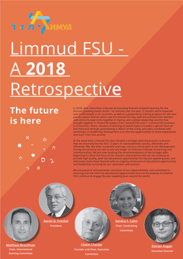 Limmud FSU - a 2018 Retrospective