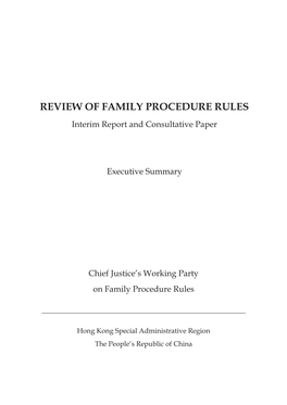 Review of Family Procedure Rules