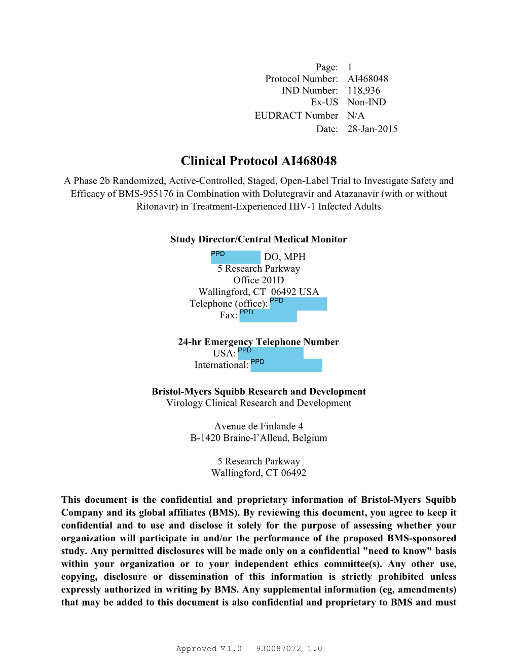 Clinical Protocol AI468048