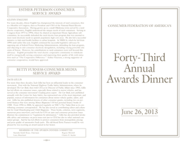 Forty-Third Annual Awards Dinner