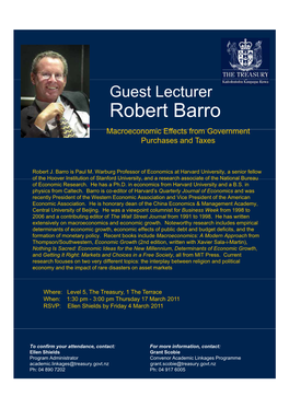 Prof Robert Barro