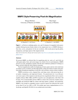 MMPX Style-Preserving Pixel Art Magnification