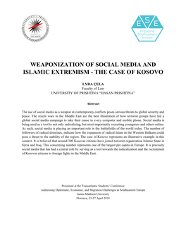 Weaponization of Social Media and Islamic Extremism-The Case Of