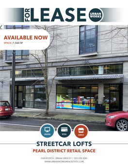 Streetcar Lofts Pearl District Retail Space