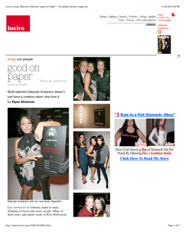 Deborah Anderson: Good on Paper - the Global Fashion Magazine 5/20/09 6:18 PM