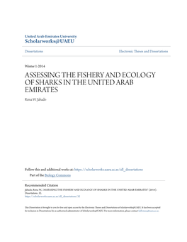 ASSESSING the FISHERY and ECOLOGY of SHARKS in the UNITED ARAB EMIRATES Rima W