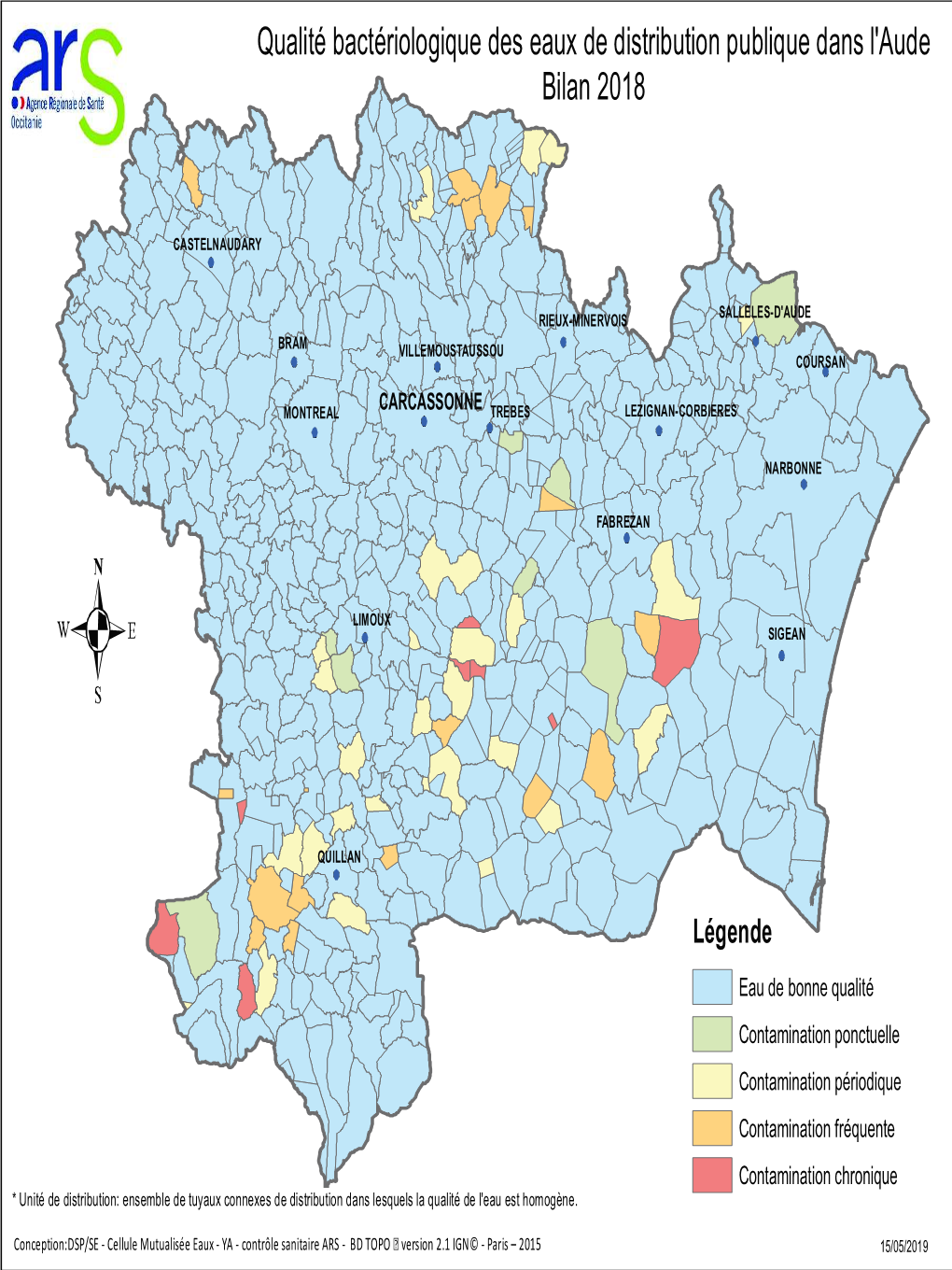 Qualité Bactériologique Des Eaux De Distribution Publique Dans L'aude Bilan 2018