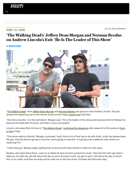 Jeffrey Dean Morgan and Norman Reedus on Andrew Lincoln's Exit
