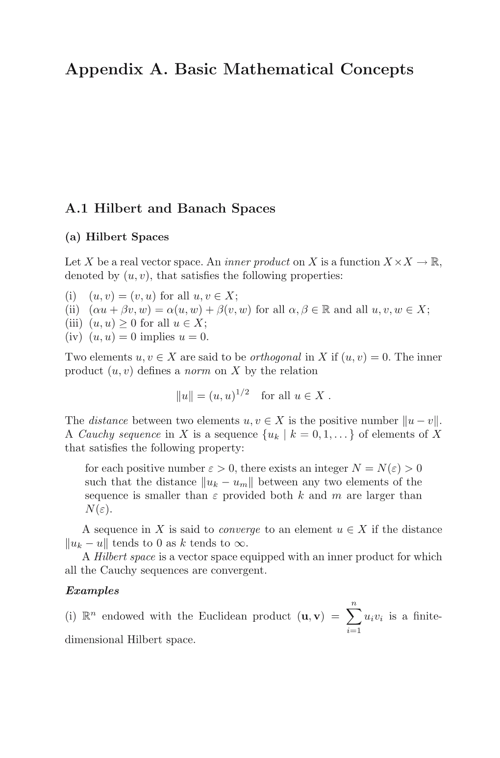 Appendix A. Basic Mathematical Concepts