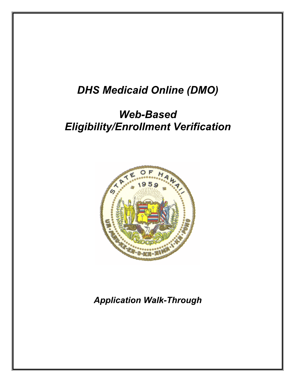 DHS Medicaid Online User Manual
