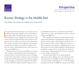 Russian Strategy in the Middle East