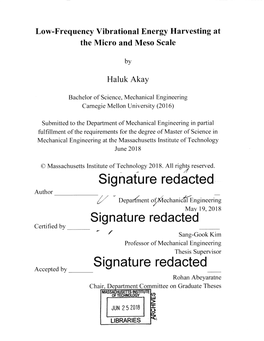 Signature Redacted Author Department O>Echanical Engineering May 19, 2018