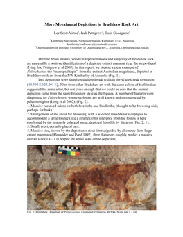 More Megafaunal Depictions in Bradshaw Rock Art