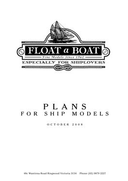 Download FLOAT a BOAT PLANS Catalogue Here (754K)