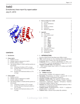 1Mh2 Lichtarge Lab 2006