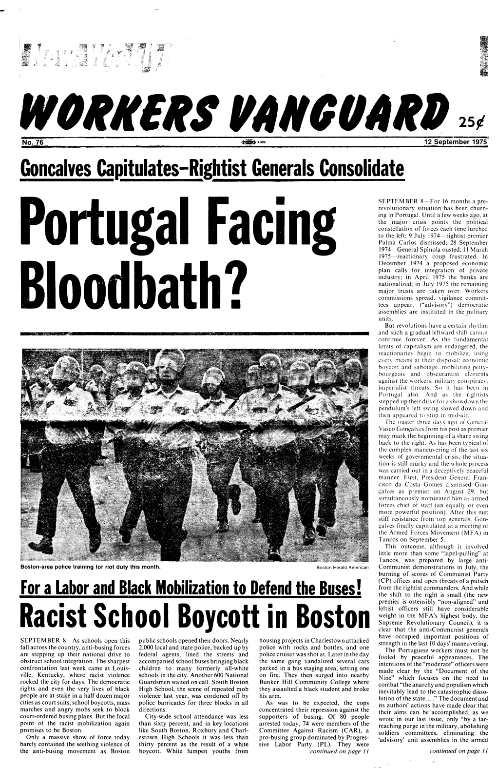 Racist School Boycott in Boston