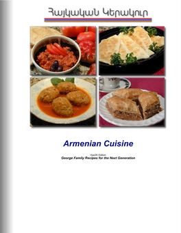 Armenian Food, I Began Collecting Armenian Recipes