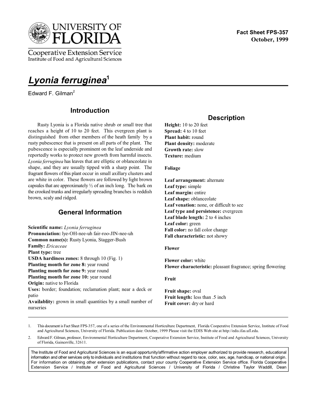 Lyonia Ferruginea1