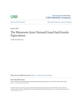 The Minnesota Army National Guard and Gender Expectations