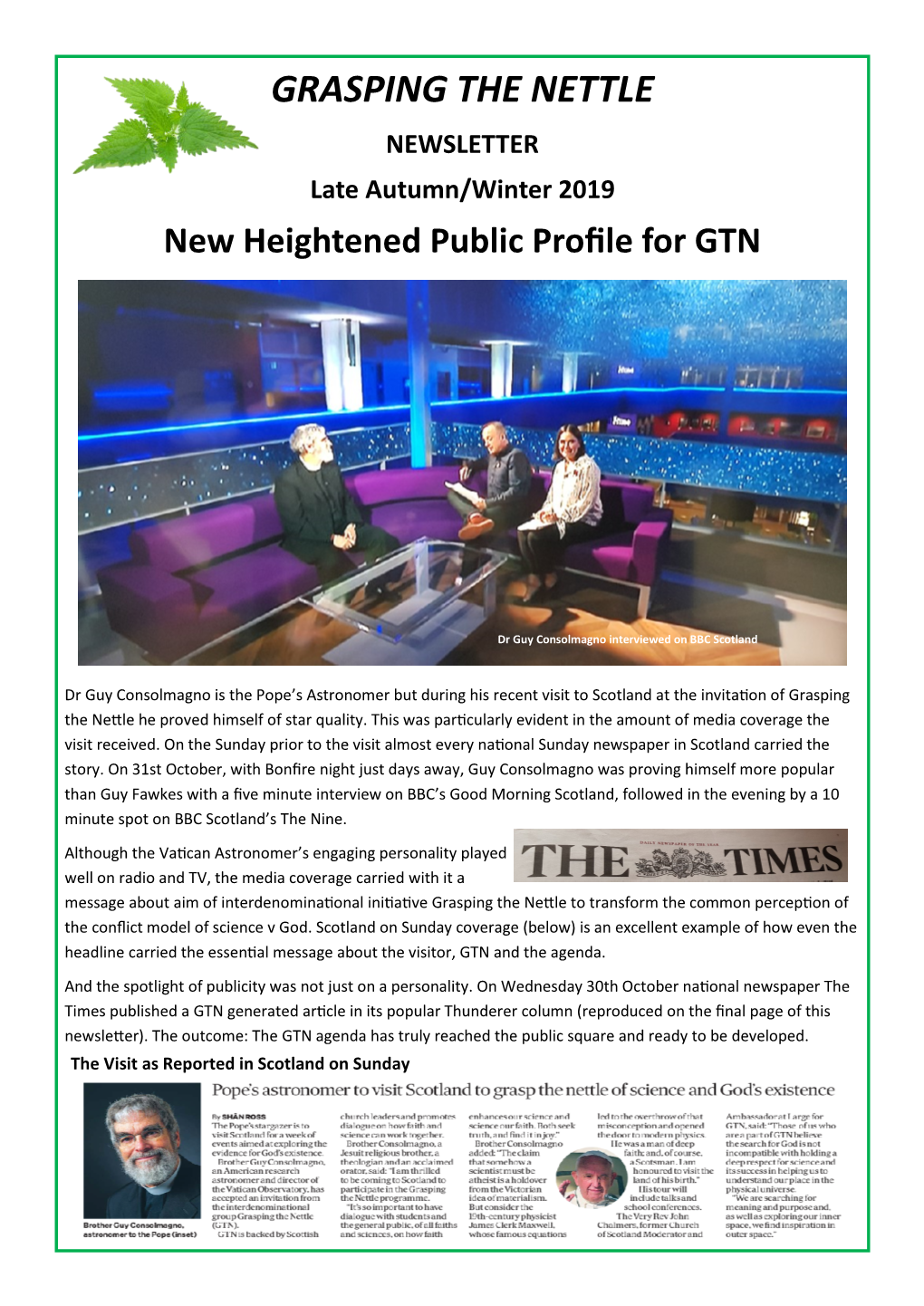 GTN Newsletter Autumn/Winter 2019