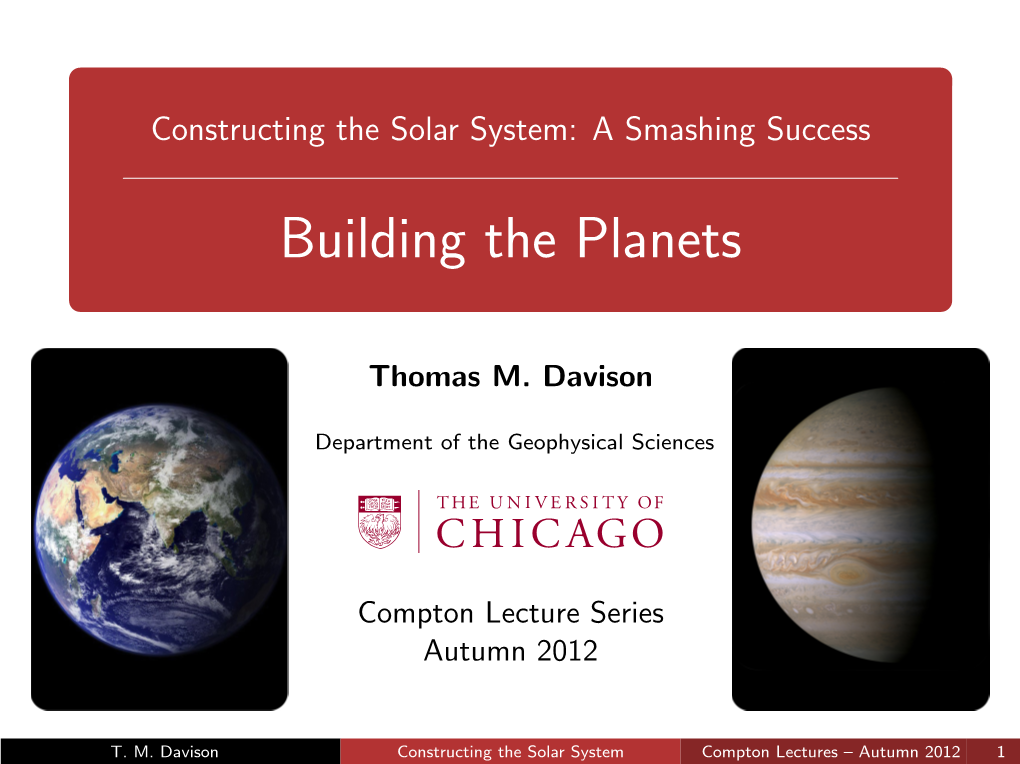 Constructing the Solar System: a Smashing Success 0.90.5Pt