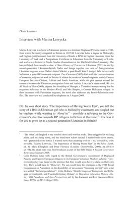 Interview with Marina Lewycka