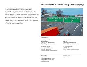 Improvements in Surface Transportation Signing