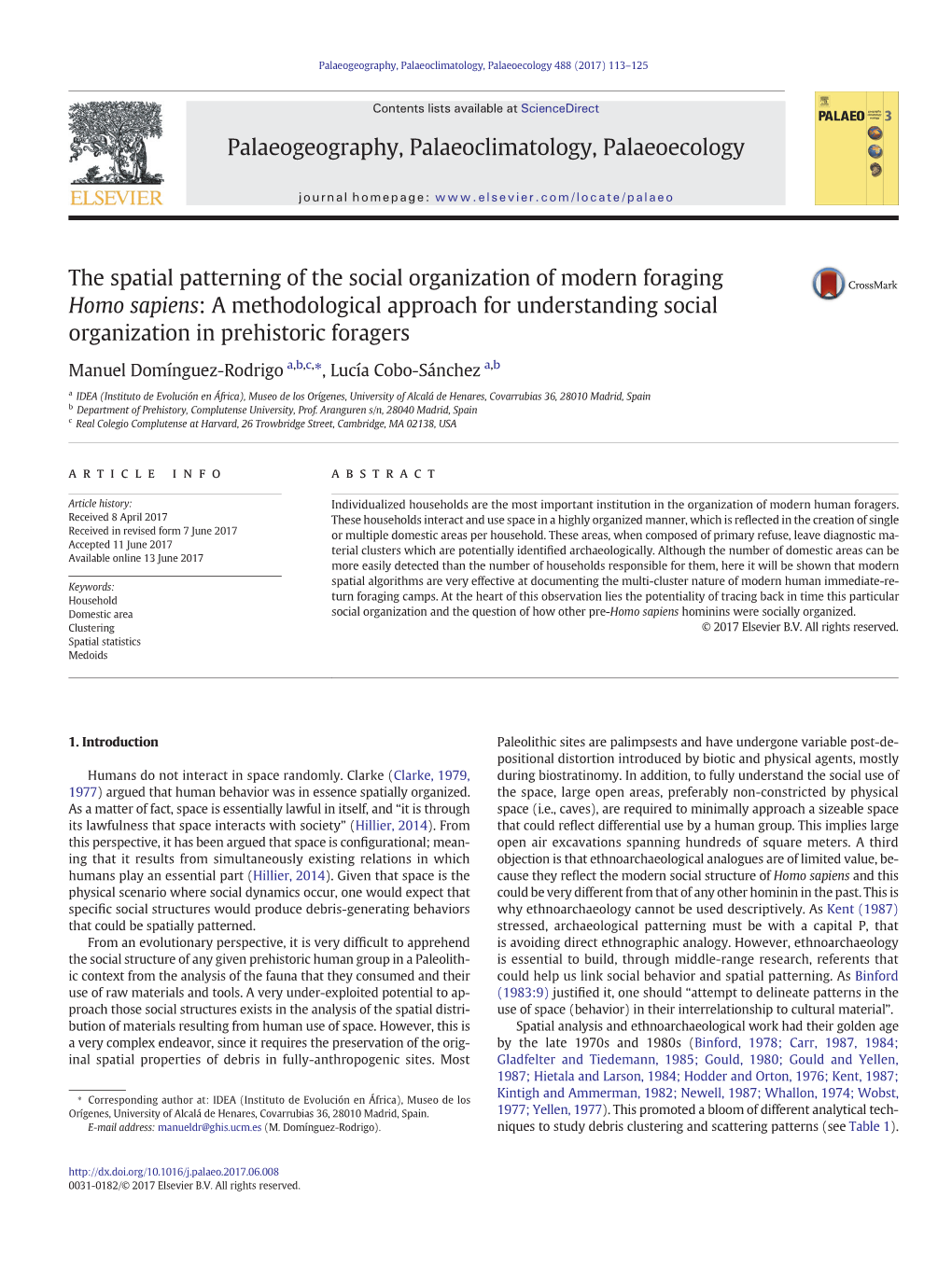 The Spatial Patterning of the Social Organization of Modern Foraging