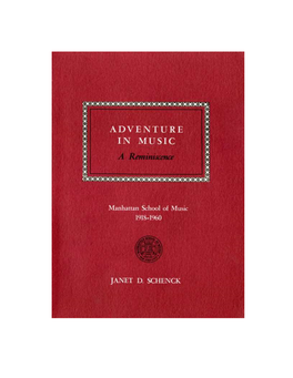 Read a Complete Version of Dr. Schenck's Adventure in Music
