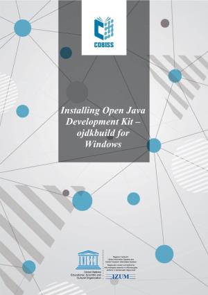 Installing Open Java Development Kit – Ojdkbuild for Windows