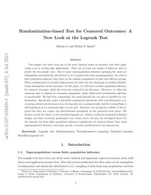 Randomization-Based Test for Censored Outcomes: a New Look at the Logrank Test