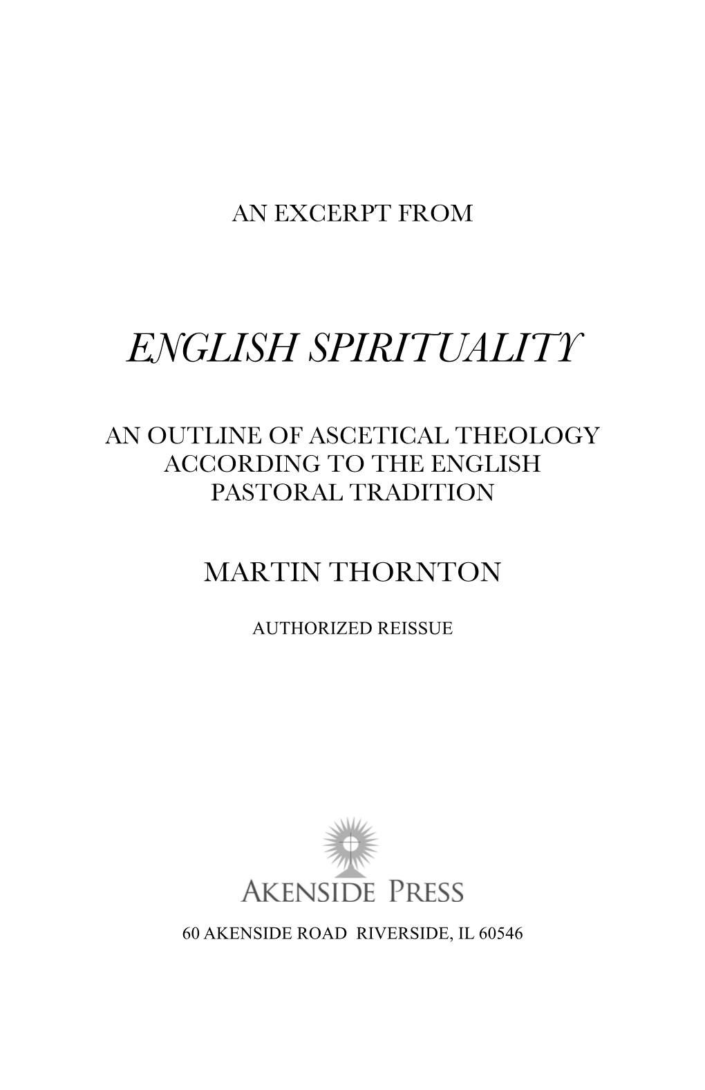 English Spirituality