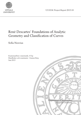 René Descartes' Foundations of Analytic Geometry