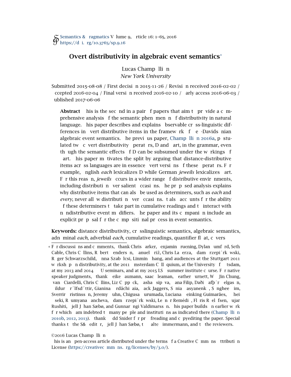 Overt Distributivity in Algebraic Event Semantics*