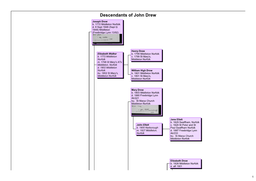 Descendants of John Drew