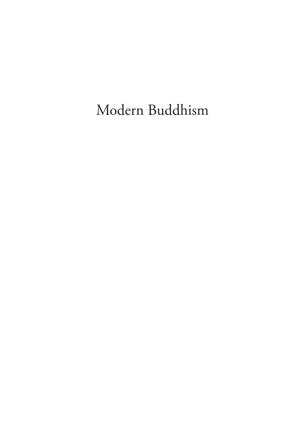 Modern Buddhism Volume