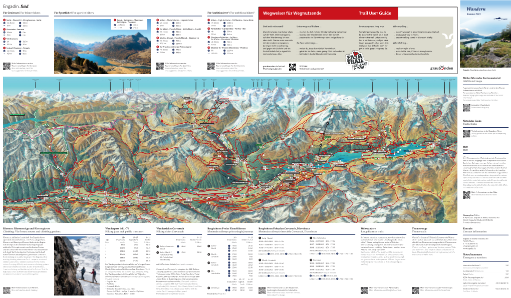 Engadin. Süd Wegweiser Für Wegnutzende Trail User Guide