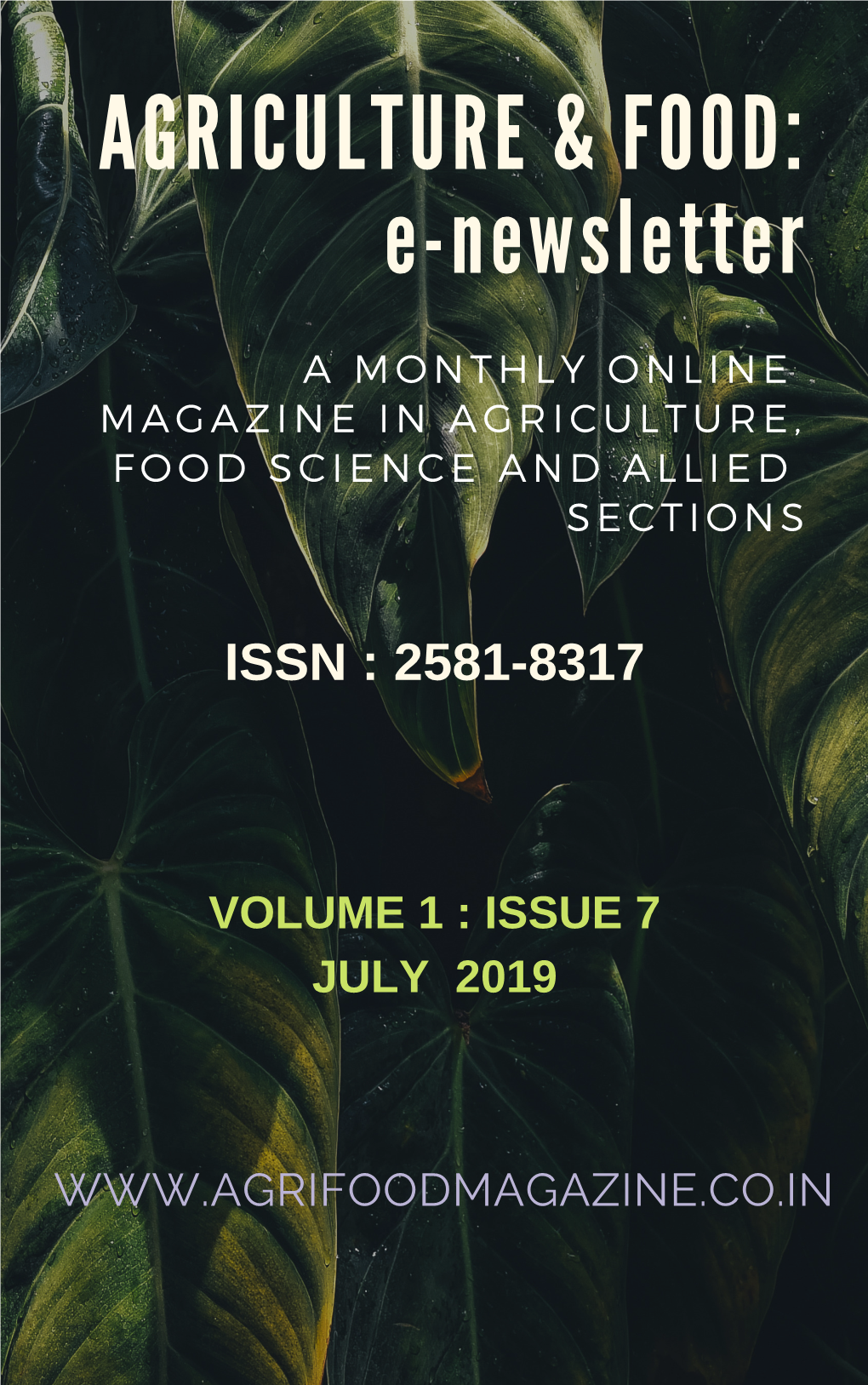 Volume 1 – Issue 7 – (July 2019)