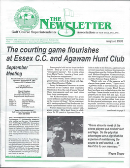 LETTER Golf Course Superintendents Association of NEW ENGLAND, INC