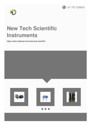 New Tech Scientific Instruments About Us