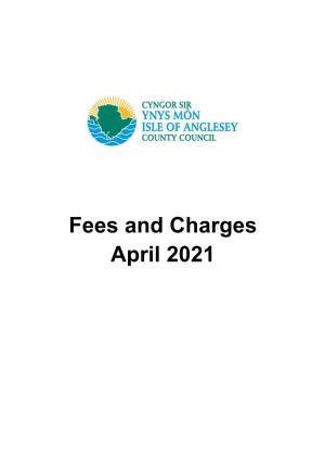 Fees and Charges April 2021