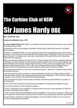 Sir James Hardy OBE