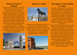 History of Vilnius the Legend of the Founding of Vilnius