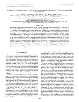 THE KEPLER LIGHT CURVE of V344 Lyrae: CONSTRAINING the THERMAL–VISCOUS LIMIT CYCLE INSTABILITY