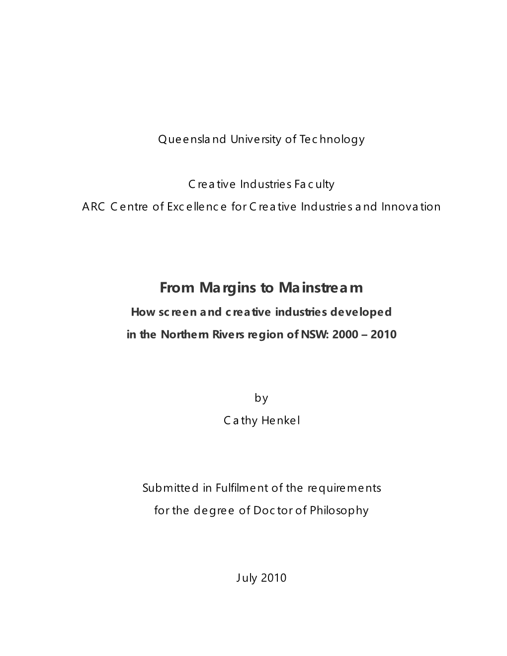 Cathy Henkel Thesis