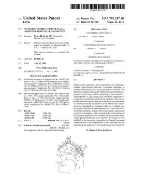 (12) United States Patent (10) Patent No.: US 7,799,337 B2 Levin (45) Date of Patent: *Sep